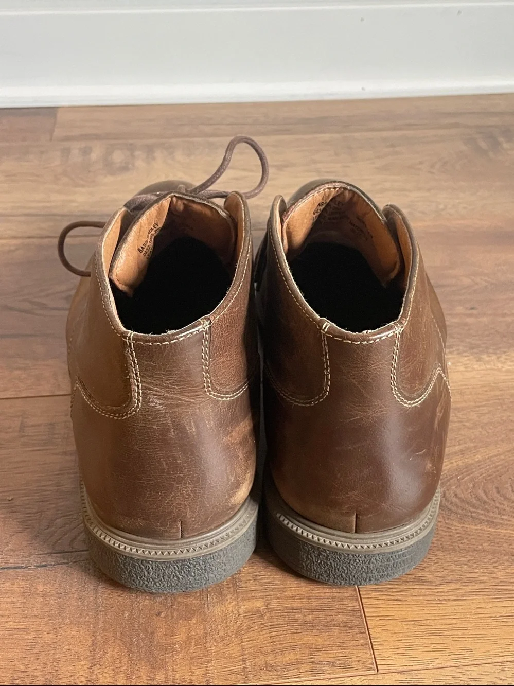 Bass & Co Bass Men’s Radley Chukka Brown Leather Boots Size 11 W